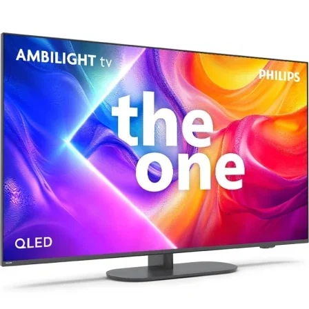 Philips 43PUS9010/12 Televisor 43" QLED 4K UHD Smart TV Ambilight 3 Lados, Titan OS, Procesador P5, 144Hz VRR, HDMI 2.1, Dolby Vision Atmos, DTS:X, Gaming, WiFi